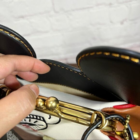 COACH Disney Mickey Mouse X Keith Haring Kisslock Bag LIMITED COLLECTORs Edition - Picture 10 of 13